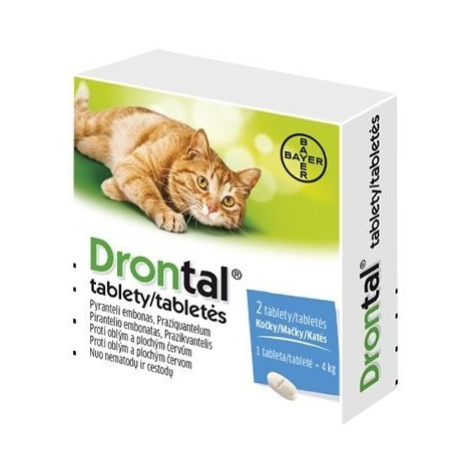 DRONTAL pre mačky tablety 2 tabliet