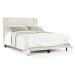 Béžová čalúnená dvojlôžková posteľ s úložným priestorom 160x200 cm Musca – Maison de Rêve
