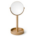 Kozmetické zväčšovacie zrkadlo s dreveným rámom ø 19,5 cm Magnify – Wireworks