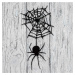 Drevená dekorácia na Halloween - Pavúk, Čierna