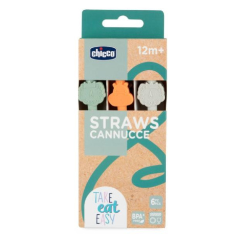 CHICCO Slamky silikónové 6 ks, 12m+