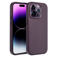 Leather Mag Cover for IPHONE 15 PRO dark violet