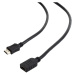 Kabel CABLEXPERT HDMI-HDMI 4,5m, 1.4, M/F stíněný, zlacené kontakty, prodlužovací, černý