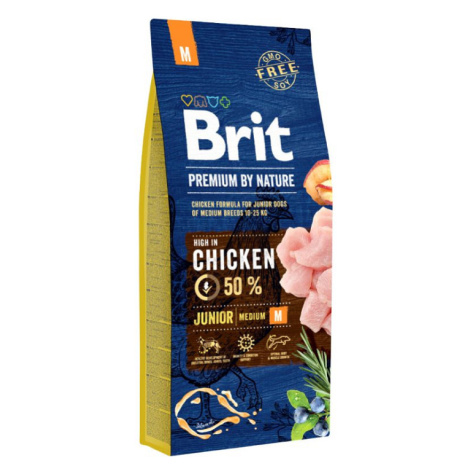 Brit Premium by Nature dog Junior M 15kg