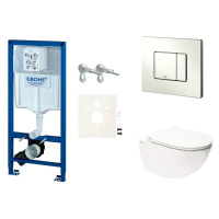 Cenovo zvýhodnený závesný WC set Grohe do ľahkých stien / predstenová montáž + WC SAT Infinitio 