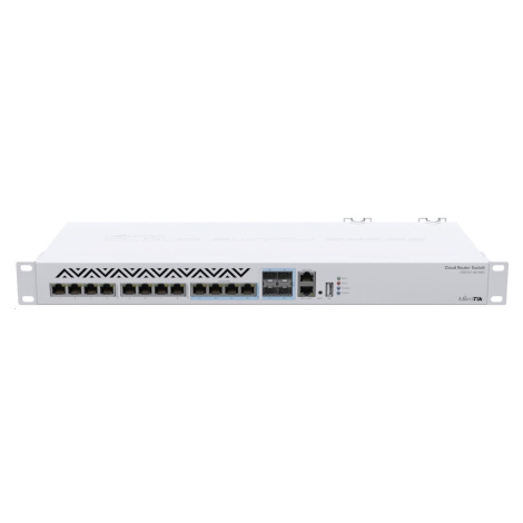 MikroTik Cloud Router Switch CRS312-4C + 8XG-RM, 650MHz CPU, 64MB, 1x GLAN, 8x10G, 4x10G Combo, 