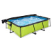 Bazén so strieškou a filtráciou Lime pool Exit Toys oceľová konštrukcia 220*150*65 cm zelený od 