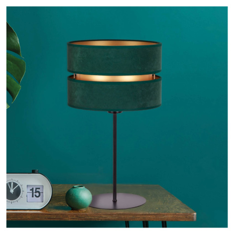 Stolová lampa Duo, zelená/zlatá, výška 50 cm DUOLLA