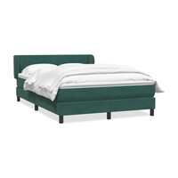 vidaXL Posteľný rám boxsping s matracom tmavozelený 160x220 cm zamat