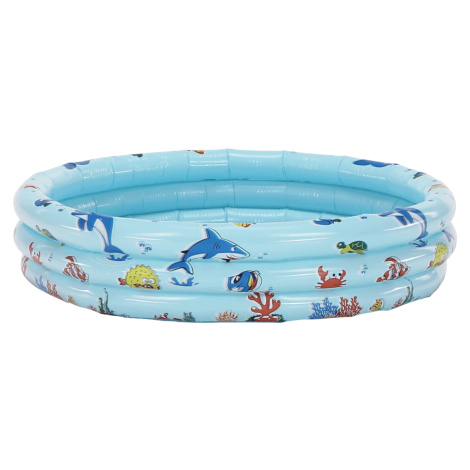 Detský nafukovací bazén, modrá/vzor, LOME Tempo Kondela
