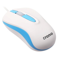 Crono CM642 - optická myš, USB, modrá + biela