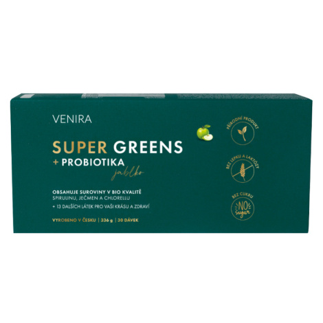 VENIRA Super Greens + probiotiká jablko 30 sáčkov