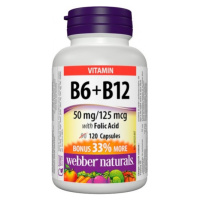 WEBBER NATURALS Vitamín B6+B12+Folic Acid 120 tabliet