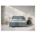 Svetlomodrá boxspring posteľ s úložným priestorom 160x200 cm Eclipse – Cosmopolitan Design