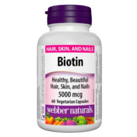 WEBBER NATURALS Biotin 5000 mcg 60 kapsúl