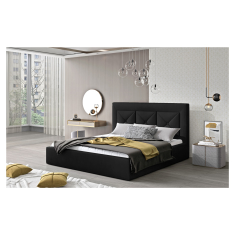 ELTAP CLOE 180X200 STELAZ Z KOVU./PLYNOVY ZDVIHAC/KONT, MAT VELVET 99, BLACK, 23872