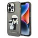 Kryt Karl Lagerfeld iPhone 14 Pro 6,1" black hardcase IML GLIT NFT Karl&Choupette (KLHCP14LHNKCT