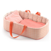Pomea - textilný košík pre bábiky na spanie - ružový