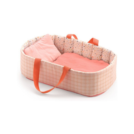 Pomea - textilný košík pre bábiky na spanie - ružový DJECO
