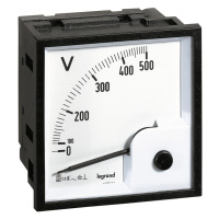 Voltmeter analógový 68x68 500V (Legrand)