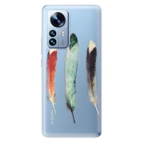Odolné silikónové puzdro iSaprio - Three Feathers - Xiaomi 12 Pro