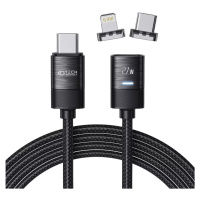 Kábel TECH-PROTECT ULTRABOOST MAGNETIC CABLE LIGHTNING & TYPE-C PD27W/3A 200CM BLACK (9490713934