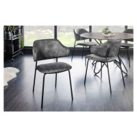 LuxD 28013 Dizajnová jedálenská stolička Takuya sivý zamat
