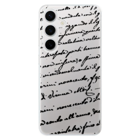 Odolné silikónové puzdro iSaprio - Handwriting 01 - black - Samsung Galaxy S24