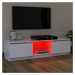 vidaXL TV skrinka s LED svetlami biela 120x30x35,5 cm