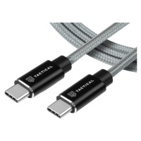 Kábel Tactical Fast Rope Aramid 025, USB-C na USB-C 100W 20V/5A, 1m, sivý