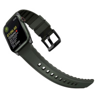 UNIQ Linus AiroSoft silikónový remienok Apple Watch 45/44/42mm zelený