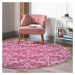 Ružový prateľný okrúhly koberec vhodný pre robotické vysávače ø 120 cm Comfort – Mila Home