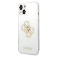 Guess Big 4G Full Glitter Kryt pre iPhone 14 Plus, Transparentný