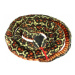 Had plyšový 200cm čierno-oranžovo-žltý