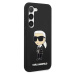 Karl Lagerfeld Liquid Silicone Ikonik NFT Zadný Kryt pre Samsung Galaxy S23 Black