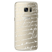 Plastové puzdro iSaprio - Handwriting 01 - white - Samsung Galaxy S7