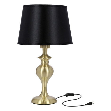 Moderná stolná lampa PRIMA - 1xE27, 60W, zlatá / čierna