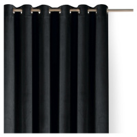 Čierny zamatový dimout záves 530x225 cm Velto – Filumi