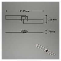 Stropné LED svetlo Frame S CCT 110x24,8 cm čierna