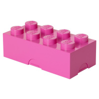 LEGO® box na desiatu 8 - ružová  100 x 200 x 75 mm