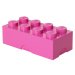 LEGO® box na desiatu 8 - ružová  100 x 200 x 75 mm