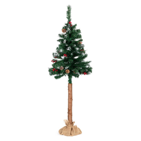 Umělý vánoční stromek s kmenem a ozdobami Leslie 160 cm borovice MULTISTORE