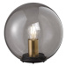 Čierna stolová lampa so skleneným tienidlom Dini – Fischer & Honsel
