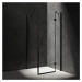 OMNIRES - MANHATTAN štvorcový sprchovací kút s krídlovými dverami, 90 x 90 cm čierna mat / trans