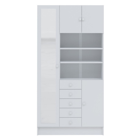 Biela kúpeľňová skrinka 90x182 cm Combi – TemaHome