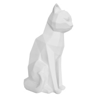 Matne biela soška PT LIVING Origami Cat, výška 29,5 cm