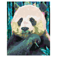 Diamantové maľovanie - FAREBNÁ PANDA Rámovanie: bez rámu a bez vypnutia plátna, Rozmer: 40x50 cm