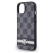 DKNY PU Leather Checkered Pattern and Stripe Zadný Kryt pre iPhone 13 Black