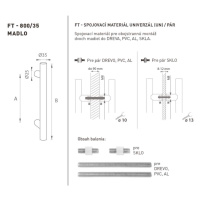FT - MADLO kód 800 O 35 mm UN ks NEM - nerez matná (F60) 500 mm O 35 mm