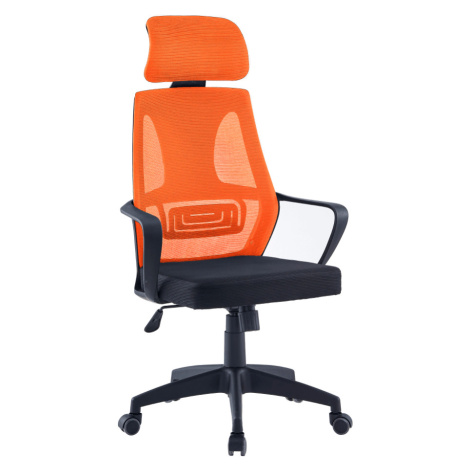 Kancelárske kreslo, čierna/oranžová, TAXIS NEW Tempo Kondela